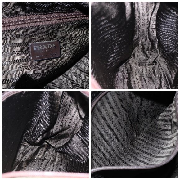 PRADA Tote Bag Nylon Khaki Silver Auth - Picture 13 of 15